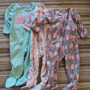 NWT Carter's Owl and Polka Dot Footies Set